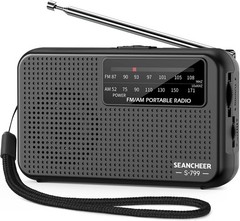 Small Mini AM FM Radio 2.7oz Lightweight Pocket Transistor Radio Antenna Lanyard