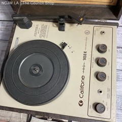 Vintage Califone 1450 K Dark Brown School Phonograph Record Player