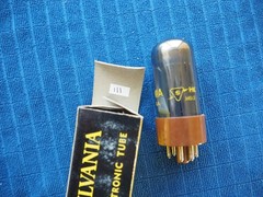 NOS NIB Sylvania 6V6GTA Vacuum Tube USA VTG – Brown Base Smoked Glass Gm Tested