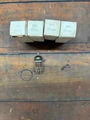 CBS Hytron 5814A Vacuum Tube USA 12AU7 Type NOS Vintage Pre 1950 Black Inside