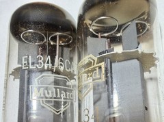 Matched Pair 1960s Mullard xf2 OO Getter EL34 Tubes Test NOS TV7=51/51 @ 36/37ma