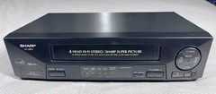 Sharp VC-H810U 4-Head Hi-Fi Stereo VHS VCR Player & Working Original Remote