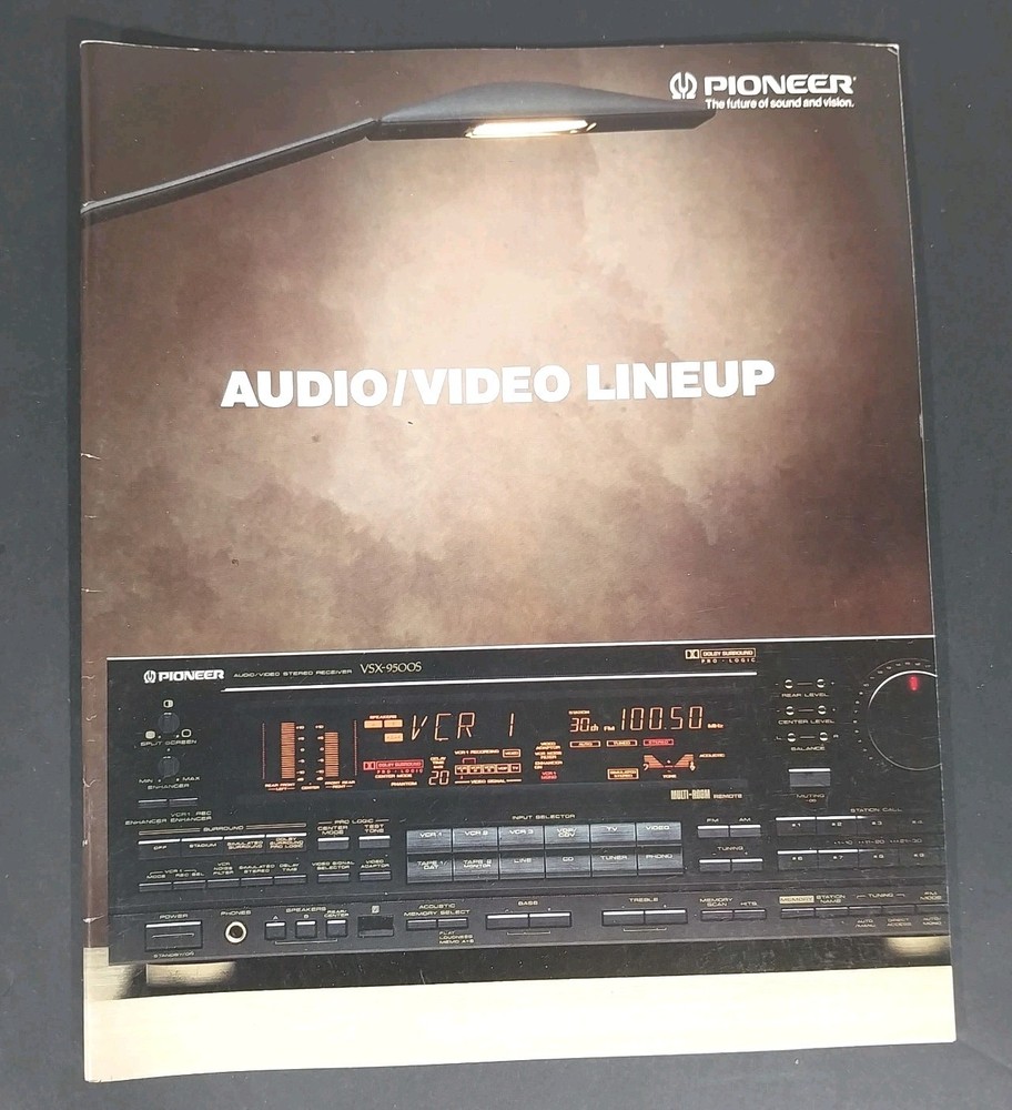 Vintage Pioneer 1989 Audio Video Lineup Product Catalog VSX-9500S CT-W910R Rare