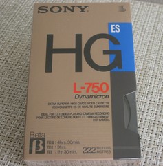 SONY BETAMAX ES-HG L-750 DYNAMICRON VIDEO CASSETTE TAPE BETA – SEALED BLANK NOS