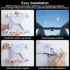 Ackno Starlink Mini Mount Car Suction Cup Accessories Sunroof Front Rear Window