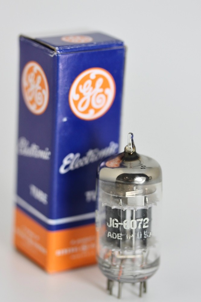 NOS GE 6072 JG-6072 (12AY7) BLACK-PLATE 3-MICA TUBE MIC QUALITY 1959 TROPHY NOS
