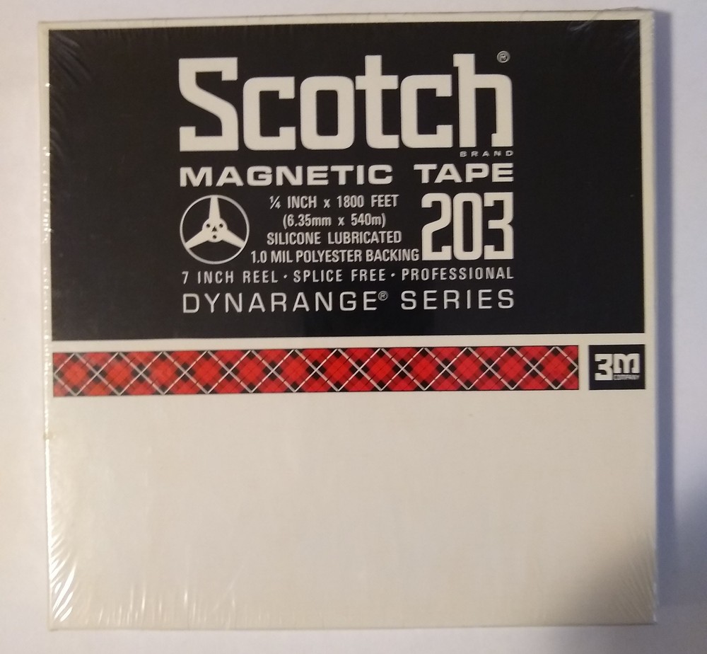 Scotch Magnetic Tape 203 7” Reel to Reel 1800′ 1/4” Inch Still Sealed.