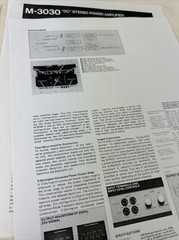 JVC M-3030 AMPLIFIER INSTRUCTION BOOK PRINT COPY D1306