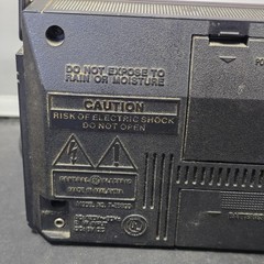 Vintage GE 7-2660D AM FM Two-Way Power Portable Radio AC DC Black Malaysia