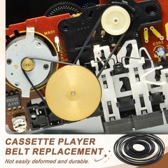 100Pcs Recorder Rubber Belts 40-135mm Square Cassette Recorder(1mm Width)
