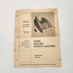 Vtg Retro Sears Roebuck 888.58801 Burnt Orange Paper Tape Adding Machine