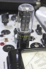 2 1959 NOS NIB MATCHED, BAL 5AS4A 5U4GB Tube Sylvania Black Pl Tested 105% 539B