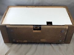 VINTAGE GENERAL ELECTRIC DUAL SPEAKER AM/FM Tube RADIO MODEL T1243B TESTED WORKS