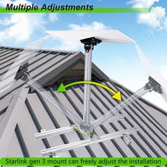 Adjustable Starlink Gen 3 Roof Mount Ybervont Stainless Steel Starlink Mounting