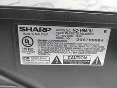 Sharp VC-H960 4-Head Hi-Fi Stereo VCR Tested Works