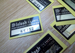 McINTOSH MC225 AMPLIFIER TRANSFORMERS DECAL LABEL STICKER SET – New Repro
