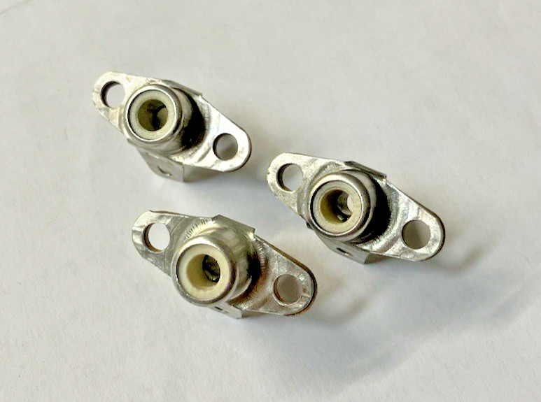 VINTAGE RCA PHONO JACKS REPLACEMENTS FOR FENDER ,DYNACO, HEATHKIT, COLLINS ETC.