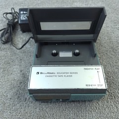 BELL & HOWELL Cassette Tape Player 3020 Educator Series Green Vintage Works!!