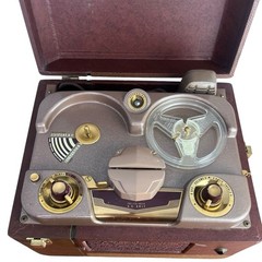 Revere Model T100 T-100 Reel To Reel Tape Recorder Player W/ Microphone & Manual