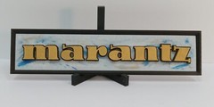 Marantz Sign Gold & Black Lettering on Hand Painted ‘Marble’ background STUNNING