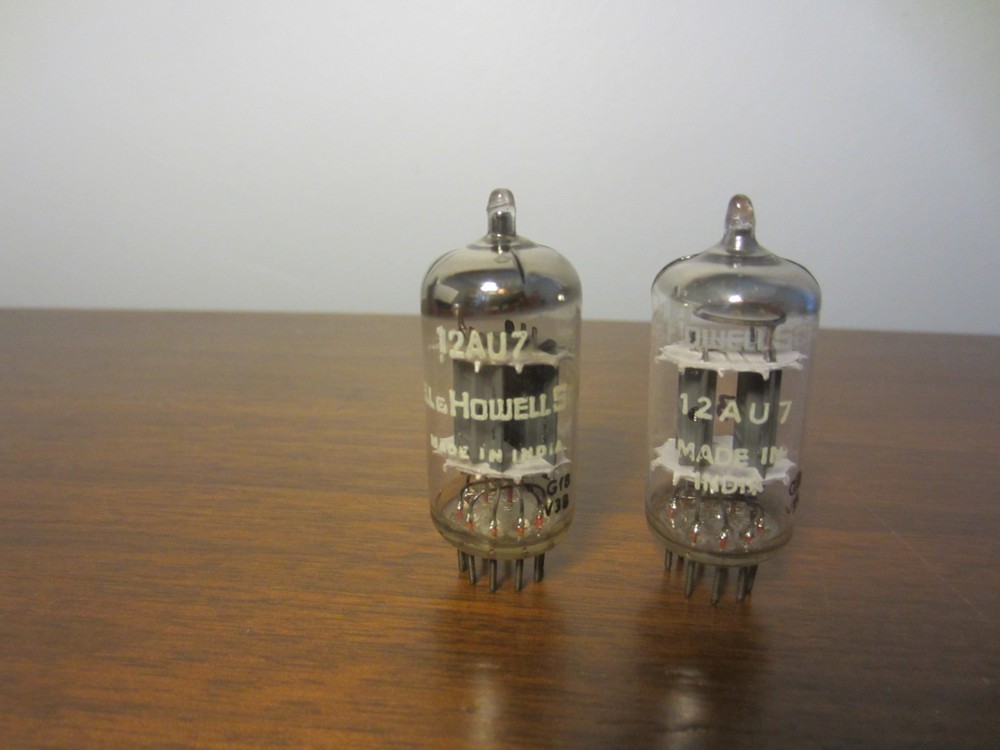 Pair of Bell and Howell 12AU7 Tubes – Made in India – Hickok Tested