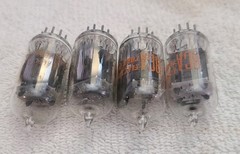 Very Strong Quad RCA 12AU7A Clear Top Grey Plate Side [] Getter