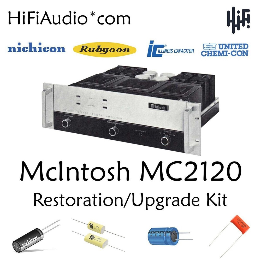 McIntosh MC2120 amp amplifier rebuild restoration recap service kit fix repair