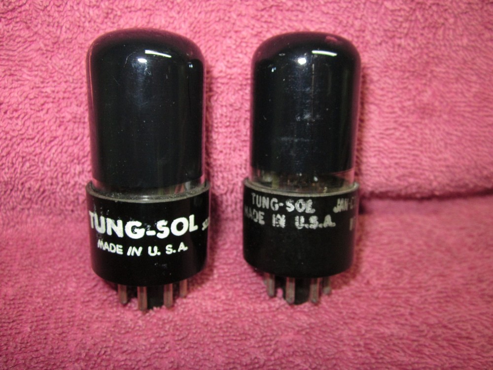 2pcs Tung-Sol DARK GLASS Tubes 6SA7-GT for All American Radios AA5