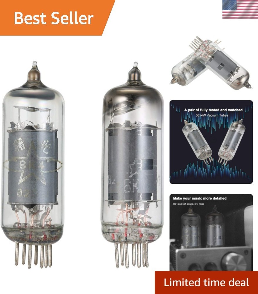Tested 6K4 Vacuum Tubes – Pair of Matched 6AK5/6J1 Replacements for Clear Sound
