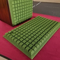 Retro Green.. ‘Sculptured Air’ Foam Grill Inserts..JBL L-100 Century Speakers