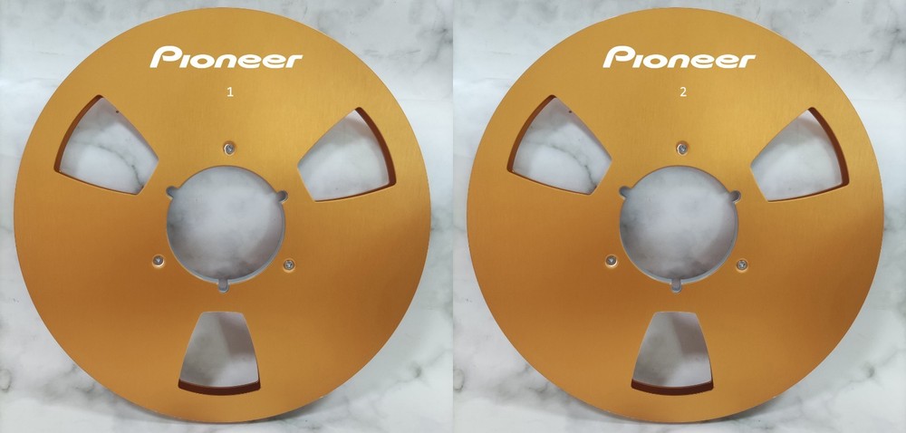 One Pair 10.5” gold Pioneer Tape reel High Quality Aluminum Take Up Reel