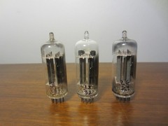 Lot of 3 RCA Clear Top 6CG7 6FQ7 Tubes – Hickok Tested