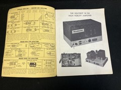 1956 HEATHKIT W-5M WILLIAMSON TYPE AMPLIFIER ASSEMBLY INSTRUCTIONS &FOLDOUT DIAG