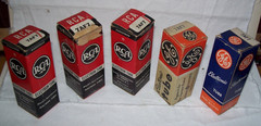 Lot of (5) 7AF7 tubes in boxes,radio,amp,loctal,loktal,locktal,dual triode,NOS
