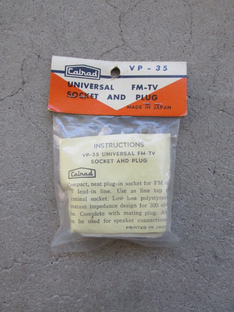 CALRAD UNIVERSAL SOCKET AND PLUG VP-35 NEW NEVER USED