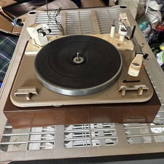 VTG Garrard Laboratory Type A Turntable & Wood Plinth Base WORKS READ! NO COVER