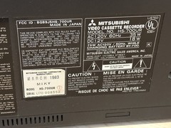 1983 Mitsubishi HS 700-UR Portable VCR Video Recorder AS IS For Parts/Repair