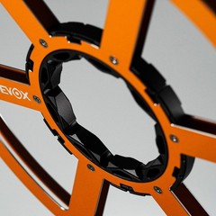 Studevox 10.5″ Edge Polished Orange Aluminium Tape Reel For Reel Tape Recorders