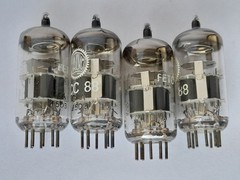 4x ECC88 / 6DJ8 audio tubes VALVO / PHILIPS – NOS – ECC 88 – 1965