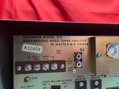 vintage rare Grommes 512 background music tuner amplifier hard to find tube