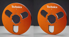 One Pair 10.5” Red Technics Tape reel High Quality Aluminum Take Up Reel