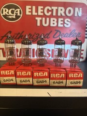 Job Sleeve (5 Tubes) 1976 RCA 6AB4 Grey Plate Tubes Hickok 539C Tested NOS NIB🎧