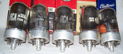 Lot of (5) 7AF7 tubes in boxes,radio,amp,loctal,loktal,locktal,dual triode,NOS