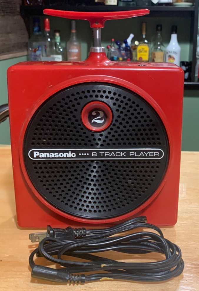 1970’s Panasonic Dynamite Plunger Portable 8 Track Player Working w/Cord Read