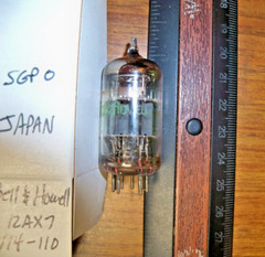 Strong Bell & Howell Short Gray Plate O Getter 12AX7 / ECC83 Tube – 114/110