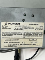 Pioneer KEH-5200 Cassette Car Stereo FM/AM Electronic Tuner NEW OPEN BOX RARE