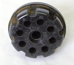 Amphenol Black 8-pin Octal Plug Vintage New Old Stock NOS USA
