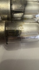 4- NOS 7Y4 Full-Wave Rectifier Vacuum Tubes LOKTAL Chrome Domes Black Plate