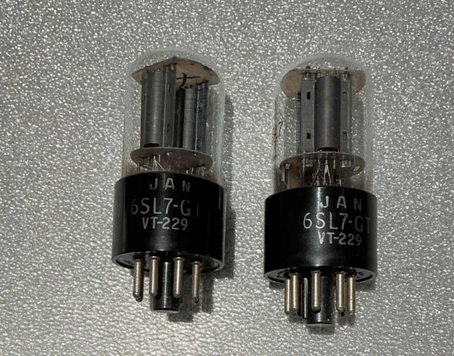 Pair of RCA 6SL7GT/VT229 Preamp tubes
