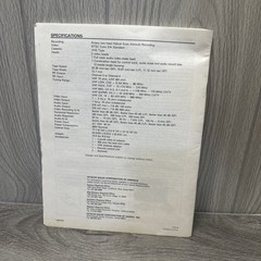 Hitachi VT-2010A VHS Video Deck Instruction Manual and Original Documentation